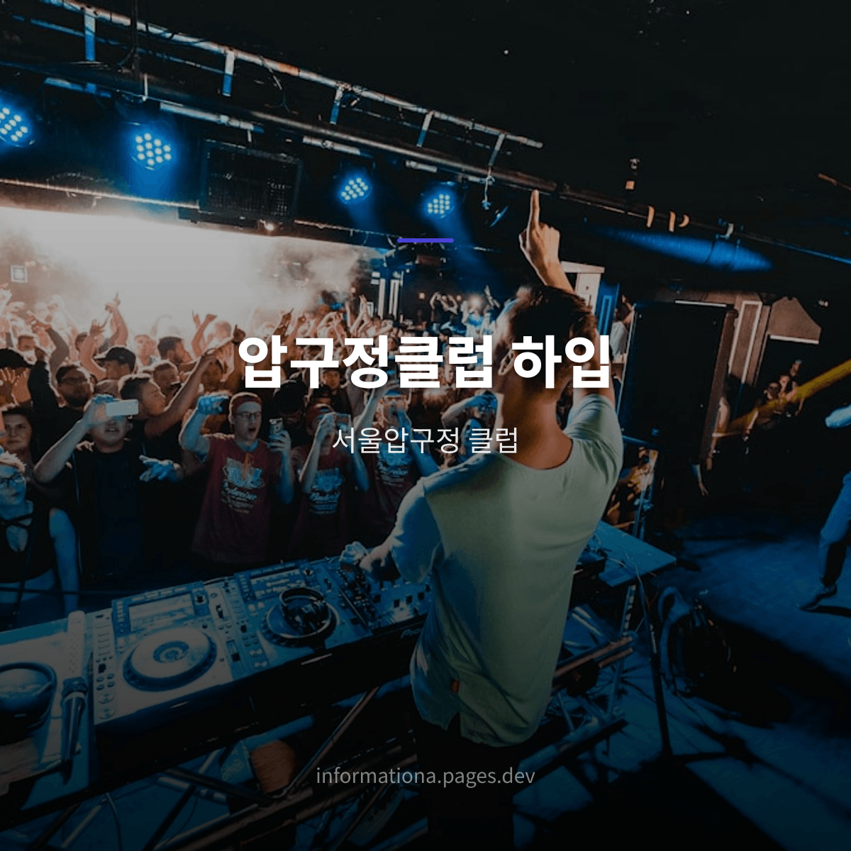 압구정클럽 하입